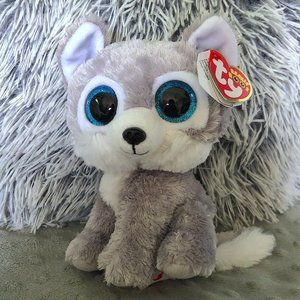 TY Beanie Boos RARE & RETIRED (Great Wolf Lodge Edition) 6" Gray Wolf: Warrior